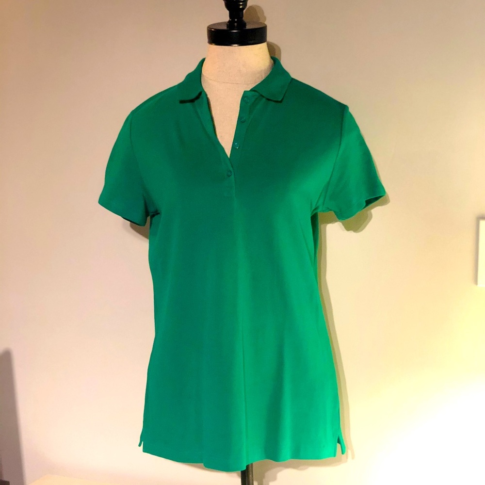Green stretch fit polo
